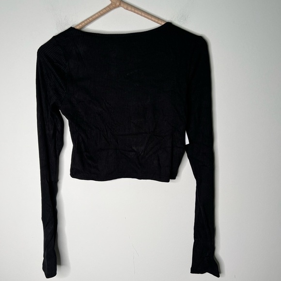 Aritzia Wilfred Jessie Crop Ribbed Long sleeve - Picture 5 of 7
